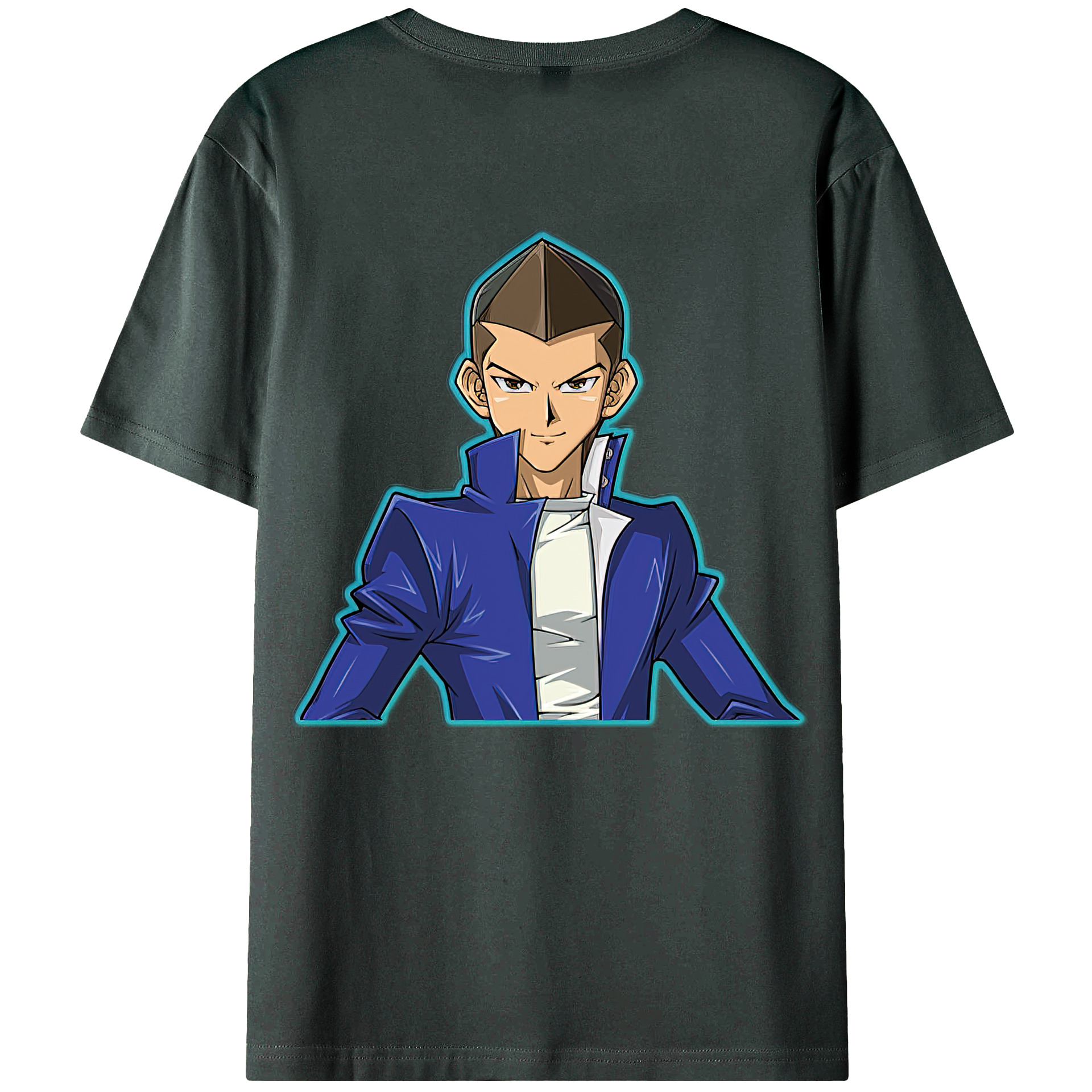 （画像用） 遊☆戯☆王 Yu-Gi-Oh! 綿100％ メンズ半袖Tシャツ（バックプリント） 通気性